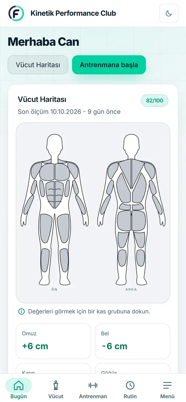 Üye ana ekranı