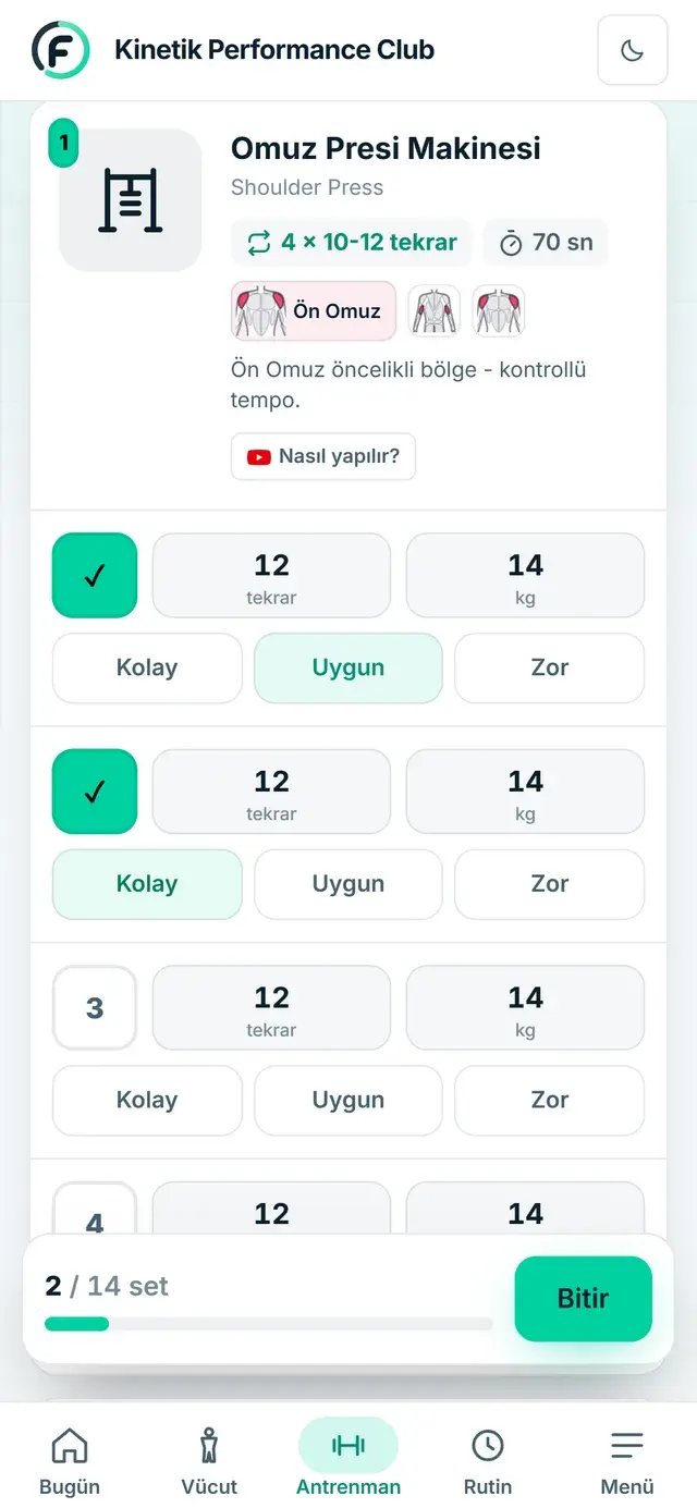 Set set antrenman