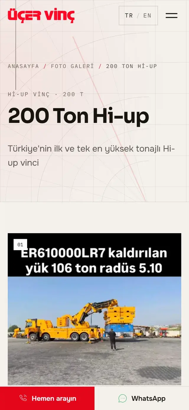 Mobil makine sayfası